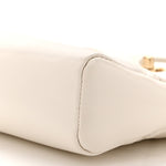 Shiny Lambskin Quilted Mini 31 Shopping Bag White