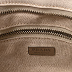 Linen Calfskin Triangle Mini Bonnie Hand Bag White