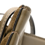 Vitello Vernice Camoscio Mini Fendi Origami Military Brown Avocado
