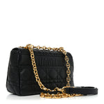 Calfskin Cannage Small Caro Bag Black