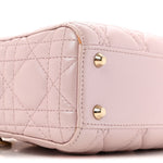 Metallic Lambskin Cannage Mini Lady Dior Lotus