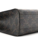 Triomphe Canvas Calfskin Small Vertical Cabas Tan
