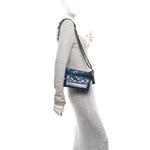 Aged Calfskin Quilted Small Gabrielle Hobo Navy