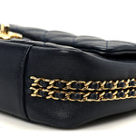 Caviar Quilted Small CC You Flap Navy