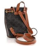 Triomphe Canvas Calfskin Mini Folco Backpack Tan