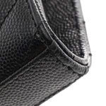 Grain De Poudre Matelasse Chevron Monogram Chain Wallet Black