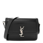 Box Calfskin Monogram Medium Solferino Satchel Black