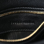 Roxy Calfskin Blondie Chain Shoulder Flap Bag Black