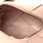 Lambskin Maxi Intrecciato Mini Cassette Camera Bag Macaroon
