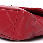 Goatskin Quilted Large Chanel 19 Flap Red