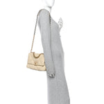 Lambskin Quilted Medium Chanel 19 Flap Beige