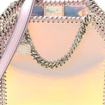Holographic Faux Leather Mini Falabella Silver