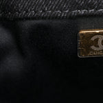 Washed Denim Quilted Mini Chanel 25 Handbag Black