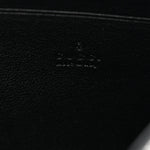 Sakai Be Green Calfskin Diagonal Stitched Blondie Wallet on Chain Black