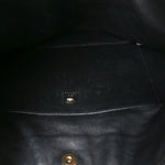 Calfskin Palazzo Fringe Shoulder Bag Black