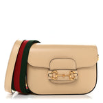 Azalea Calfskin Web Mini Horsebit 1955 Shoulder Bag Bubble Tea