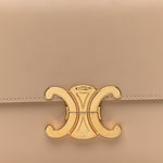 Shiny Calfskin Medium Triomphe Nude