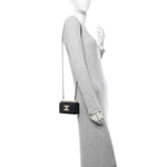 Lambskin Quilted Pearl CC Vanity Case Black