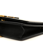 Smooth Calfskin Classic Monogram Kate Tassel Chain Wallet Black
