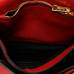 Vitello Daino Flap Crossbody Rosso