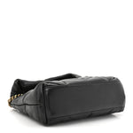 Lambskin Quilted Toy Loulou Puffer Monogram Chain Satchel Black
