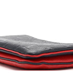 Empreinte Double Zip Pochette Marine Rouge