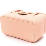 Shiny Caviar Preppy Coco Long Vanity With Strap Light Pink