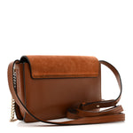 Suede Calfskin Small Faye Shoulder Bag Tobacco