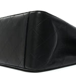 Lambskin Quilted XL Jumbo Single Flap Black