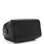 Calfskin GG Emblem Small Top Handle Bag Black