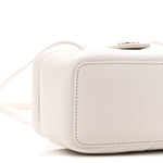 Shiny Caviar Preppy Coco Long Vanity With Strap White