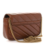 Azalea Calfskin Matelasse Diagonal Super Mini GG Marmont Shoulder Bag Cuir