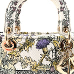 Canvas Embroidered Chardons Toile De Jouy Medium Lady D-Lite Latte Multicolor