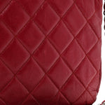 Glazed Calfskin Quilted Soft Boy Flap Red