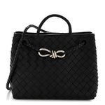 Nappa Intrecciato Small Andiamo Shoulder Bag Black
