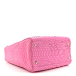 Snakeskin Medium Lady Dior Pink