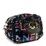 Sequin Lambskin CC Backpack Black Red Blue Yellow