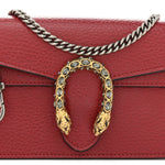 Calfskin Super Mini Dionysus Shoulder Bag Hibiscus Red