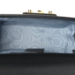 Grained Calfskin Bee Star Small Padlock Shoulder Bag Black