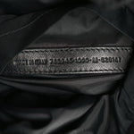Nylon Medium Monaco Chain Shoulder Bag Black