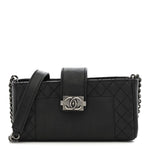 Calfskin Boy Reverso Mini Pochette Black