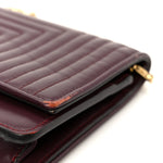 Shiny Nappa Trapuntata Dotcom Tube Wallet On Chain Bordeaux