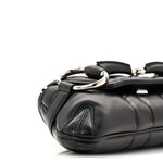 Nappa Vertical Matelasse Small Maxi Horsebit Chain Shoulder Bag Black