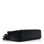 Calfskin Crocodile Embossed Monogram Lou Camera Bag Black