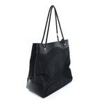 Monogram Braided Tote Black