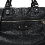 Agneau Classic Silver Hardware Weekender Black