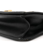 Lambskin Studded Medium Diorama Flap Bag Black