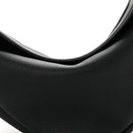 Grained Calfskin Large Slouchy Banana Bag Black