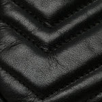 Calfskin Matelasse Mini GG Marmont Chain Shoulder Bag Black