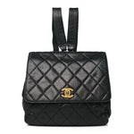 Caviar Quilted Backpack Black
